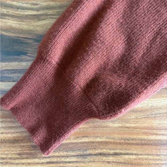 Sundance Women’s 100% Cashmere Cinammon Rust Sweater Dress V Neck XL - Picture 3 of 7